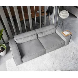 DeLife Big-Sofa Sirpio XL 270x130 cm Mikrofaser Grau