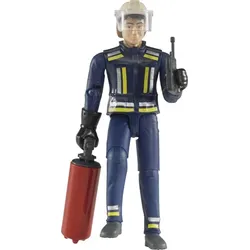 Bruder, Feuerwehrmann mit Helm, Handschuhe, Zubehör 60100, Profi, 3,5x1,8x10,7 c...