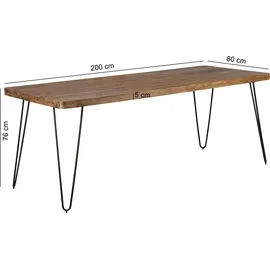 KADIMA DESIGN BAGLI 80 x 76 x 200 cm braun