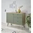 Home Affaire Sideboard HOME AFFAIRE "MAVAS", grün (evoke eiche dekor, salbei), B:107cm H:83cm T:40cm, Sideboards, Sideboard, in moderner Trendfarbe, Griffe aus Metall (Schwarz), Breite 107 cm