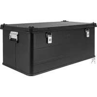 Trucky Aluminium Box mit Deckel Schwarz Alu Kiste Box