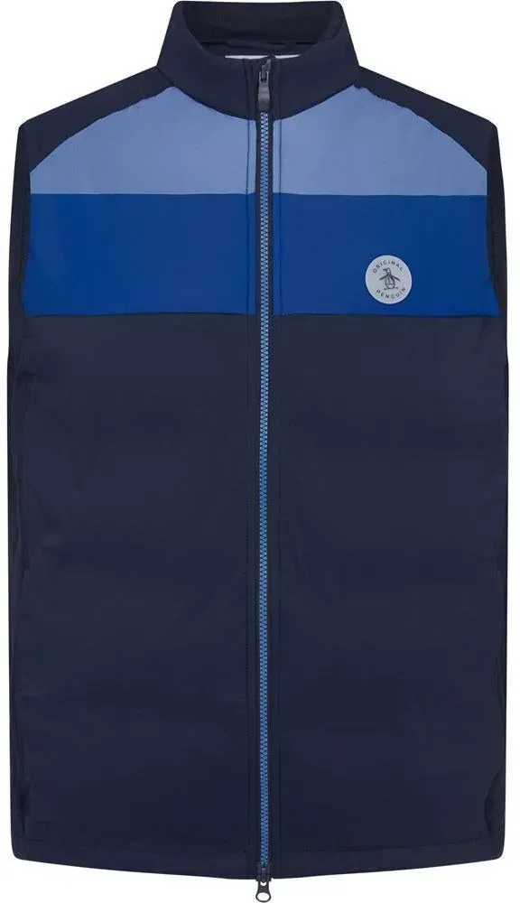 Penguin Insulated Full Zip Mixed Media Herrengolfweste Navy - XXL