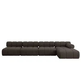 altdecor Ecksofa modulares Sofa Razon-L3 - 380x160x70 cm Braun Velours