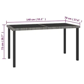 vidaXL Garten-Essgruppe 5-tlg. grau 3065713