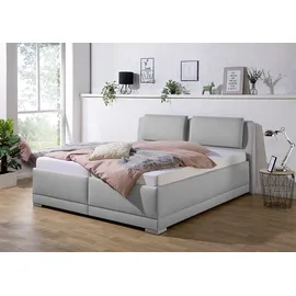 MAINTAL Polsterbett MAINTAL "Oderzo", grau (hellgrau), B:212cm L:230cm, Struktur (100% Polyester), Betten, Polsterbett, inkl. Bettkasten, Kopfteilverstellung, Matratzen in H2 oder H3 wählbar