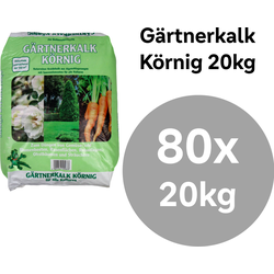 Gartenkalk, gekörnt 80 x 20kg, Rasenkalk, Kalk für den Garten, Naturre