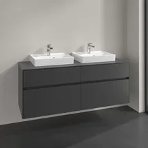 Villeroy & Boch V&B Waschtischunterschrank Collaro 140x54,8x50cm, f 2 WT, LED 10 W, gaphite