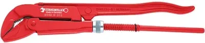 Eck-Rohrzange Größe 1 L.330mm max.35mm Kopf rot lackiert Griffe rot lackiert