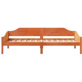 vidaXL Massivholzbett 90 x 200 cm Braun