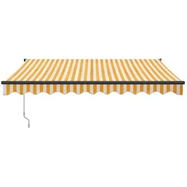 vidaXL Markise 400 cm gelb/weiß