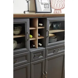 Innostyle Highboard 2 Glas-/Holztüren 8 offene Fächer 0 x 0 x 0 cm Grau