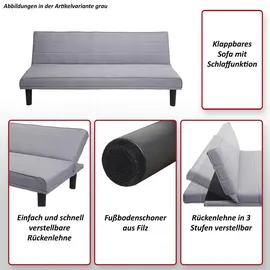 MCW Schlafsofa Stoff 2-Sitzer Türkis/Blau