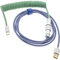 Ducky Premicord Spiralkabel USB-C auf USB-A, 1.8m, Iris grün/violett (DKCC-IRCNC1)