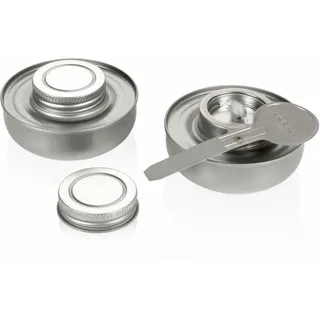 Boska Fonduebrenner mit Flammenregler 2 Brenner und einen Flammenregulierer/Recyclingmaterial/Silber