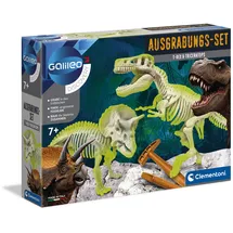 CLEMENTONI Galileo Ausgrabungsset T-Rex/Triceratops Bausatz