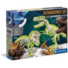 CLEMENTONI Galileo Ausgrabungsset T-Rex/Triceratops Bausatz