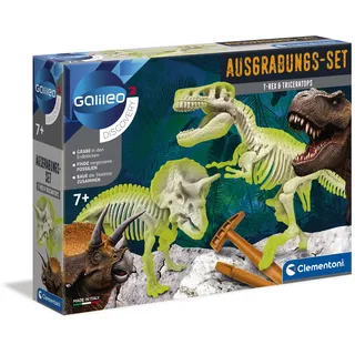 CLEMENTONI Galileo Ausgrabungsset T-Rex/Triceratops Bausatz