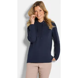 GOLDNER Langarm Viskose-Pullover, Stehbund", in marine | Gr.: 52,
