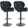 Homcom Barhocker Samt Touch schwarz 2er Set