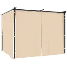 vidaXL Pavillon inkl. Seitenteilen 3 x 3 m creme