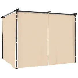 vidaXL Pavillon inkl. Seitenteilen 3 x 3 m creme