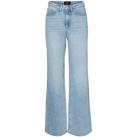 Vero Moda Tessa Straight Fit Ra339 Hochtaillierte Jeans Light Blue Denim 32 30