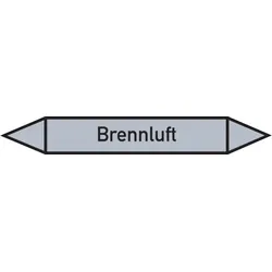 Rohrleitungskennzeichen Brennluft - 100x15 mm Folie selbstklebend