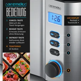 Arendo Toaster Silber