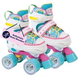 HUDORA Roller Skates Wonders in versch. Größen - Bequeme Kinder Rollschuhe über 4 Größen verstellbar - stilvolle Rollschuhe für Kinder bis 60 kg - Roller Schuhe aus hochwertigem Nylon