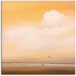 Leinwandbild ARTLAND "Höhenflug", orange (farbe bild(er): orange), B:30cm H:30cm T:1,8cm, Canvas, Leinwand, Bilder, auf Keilrahmen gespannt