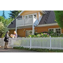 Tetzner & Jentzsch Vorgartenzaun Lightline 180 x 80 cm weiß