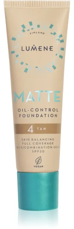 Lumene Matte Oil-Control mattierendes Make-up SPF 20 Farbton 4 Warm Honey / Tan 30 ml