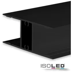 LED Aufbauleuchtenprofil HIDE DOUBLE Aluminium schwarz RAL 9005, 200cm