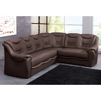 Ecksofa SIT & MORE "Bansin L-Form" Sofas Gr. B/H/T: 265cm x 94cm x 215cm, Kunstleder SOFTLUX, langer Schenkel links, mit Bettfunktion, braun (mokka) wahlweise mit Bettfunktion