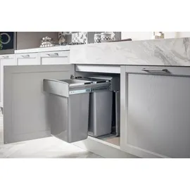 EKOTECH Abfallsorter MEGA 2x 26 l Grau