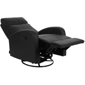 MCW Fernsehsessel MCW-A54 Premium, Relaxsessel Schaukelstuhl Wippfunktion, drehbar ~ Kunstleder schwarz