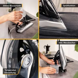 First Austria Dampfbügeleisen 2290-2720W schwarz