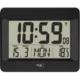 TFA Digitale Wanduhr 21,5 cm 60.4519,01 Schwarz