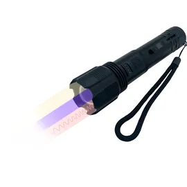 berger + schröter gmbh Dreifunktions LED Taschenlampe 25 mm, Weiß, IR, UV, Aufladbar, mit Gürtelclip