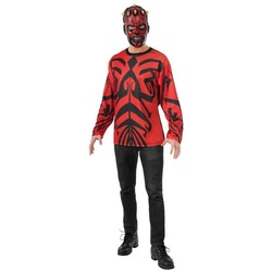 Rubie ́s Kostüm Star Wars Darth Maul Fan-Set, Original lizenzierte ‚Star Wars‘ Verkleidung rot M