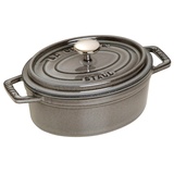 Staub Cocotte 17 cm oval graphitgrau