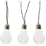 MARELIDA LED Solar Lichterkette mit 10 transparenten Glühbirnen - L: 4,5m - Lichtsensor -...
