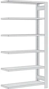 Regalwerk BERT Ordnerregal Anbaufeld HxBxT 2000x875x600mm 6 Fachböden & 6 Ebenen