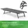 LECO Elina Sonnenliege 149 x 63 x 96 cm Grau