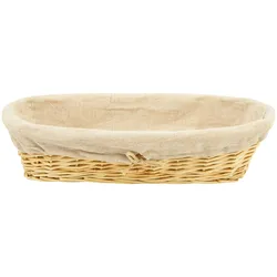 METRO PROFESSIONAL Brotkorb, Weide/Baumwolle, 15 x 40 cm, oval, natur