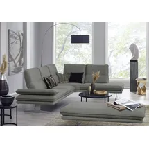 W.Schillig Eckcouch Mikrofaser 2-Sitzer Grau