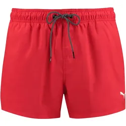 PUMA Herren Badehose Badeshorts Logo Short Length Swim Shorts ROT S