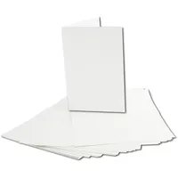 50 Stück Einlege-Papier, hochweiß, für B6 Doppelkarten. Einleger-Gesamtgröße: 166 x 228 mm - Gefalzt auf 166 x 114 mm - hochwertiges Papier mit 90g / qm