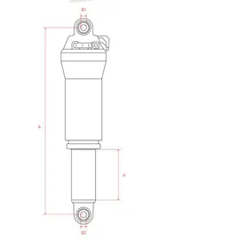 DT Swiss R 232 One Remote R2 Stoßdämpfer 55 mm Trunnion Schwarz