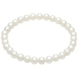Rafaela Donata Perlen-Armband Muschelkernperle in Weiß 18 cm Damen 
